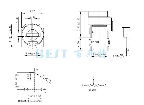 碳膜可調電阻RM065-V1 碳膜可調電阻RM065-V1